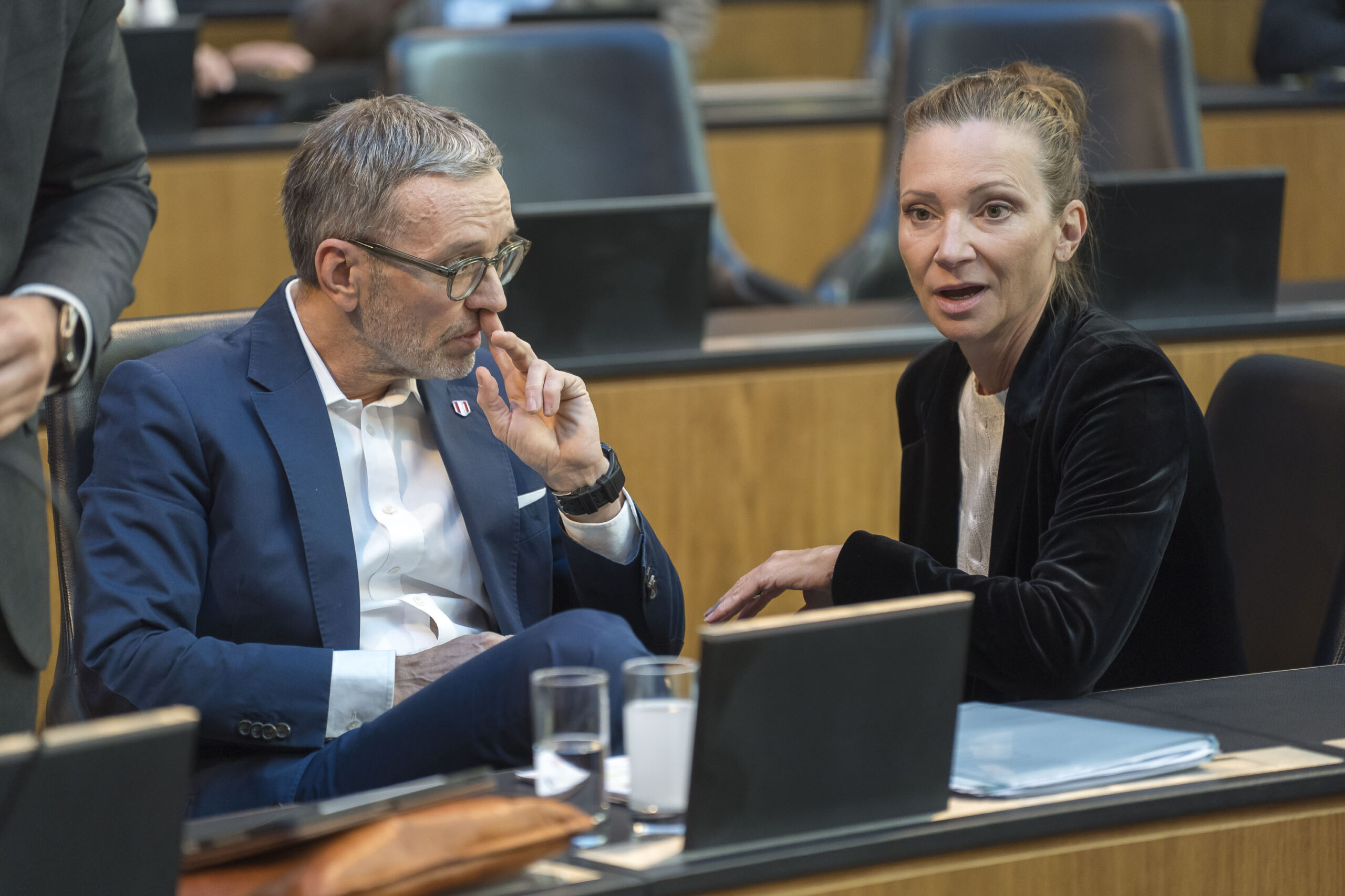 FPÖ-Chef Herbert Kickl mit FPÖ-Abgeordneter Susanne Fürst
