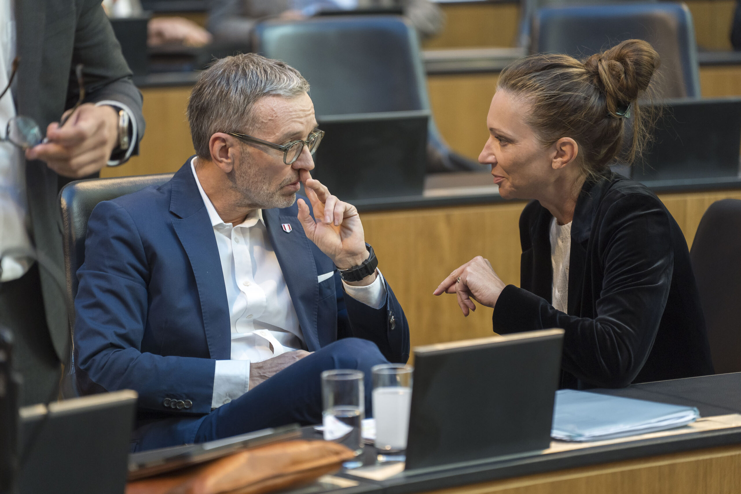 FPÖ-Chef Herbert Kickl mit FPÖ-Abgeordneter Susanne Fürst